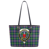 Logan Ancient Tartan Crest Leather Tote Bag